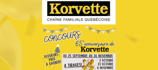 Concours 65e anniversaire de Korvette