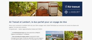 Concours Air Transat Voyagez avec style