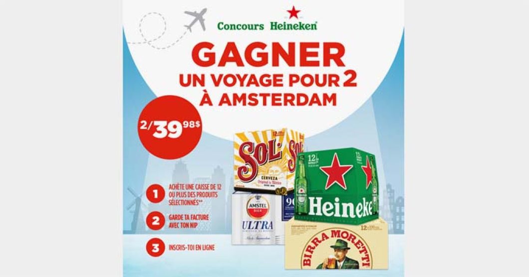 Concours Couche-Tard et Heineken Voyage à Amsterdam