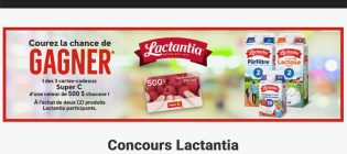 Concours Lactantia chez Super C