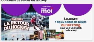 Concours Metro Le retour du hockey