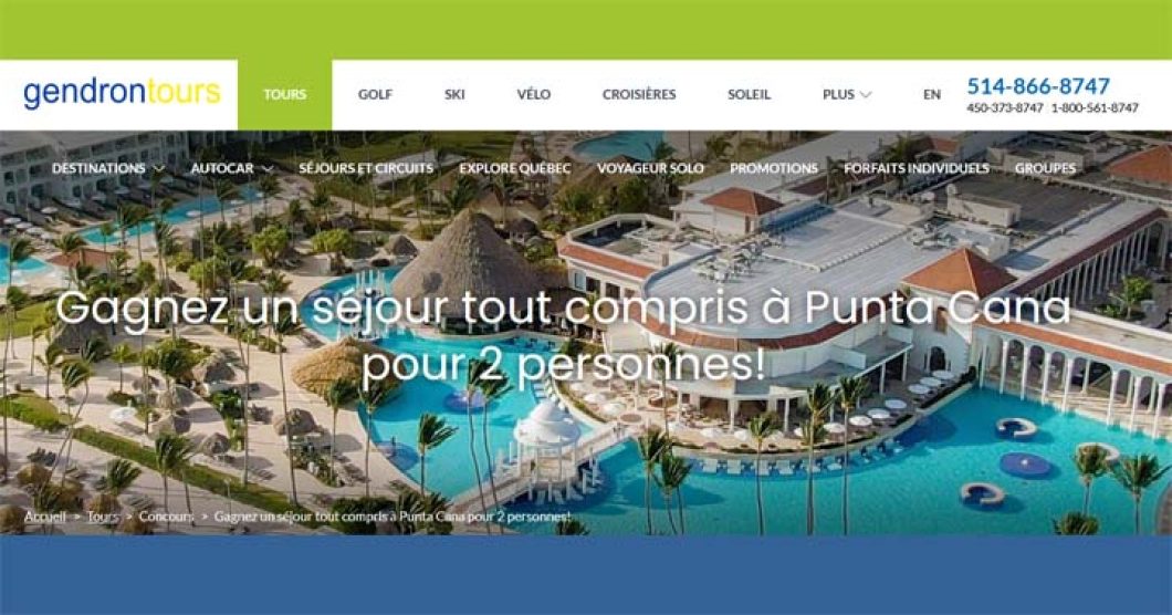 Concours Voyages Gendron Punta Cana