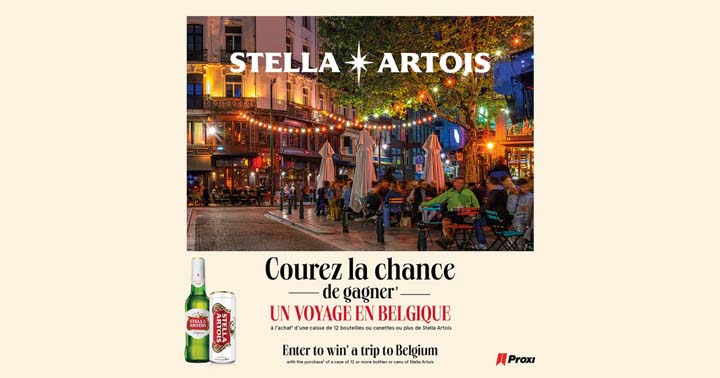 Concours Stella Artois et Proxi Voyage en Belgique