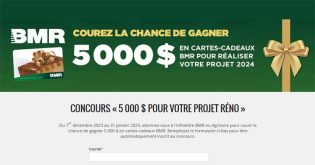 Concours BMR 5 000 $ pour votre projet réno