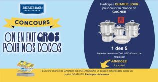 Concours On en fait gros pour nos cocos de Fermes Burnbrae