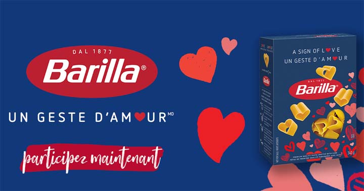 Concours Barilla Un geste d’amour