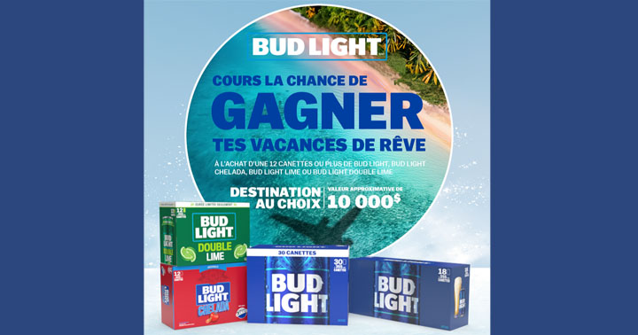 Concours Couche-Tard et Bud Light, Tes vacances de rêve