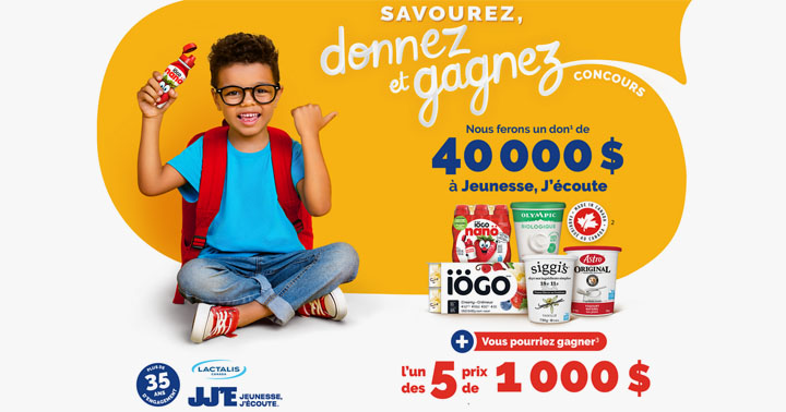 Concours Lactalis - Savourez, donnez et gagnez