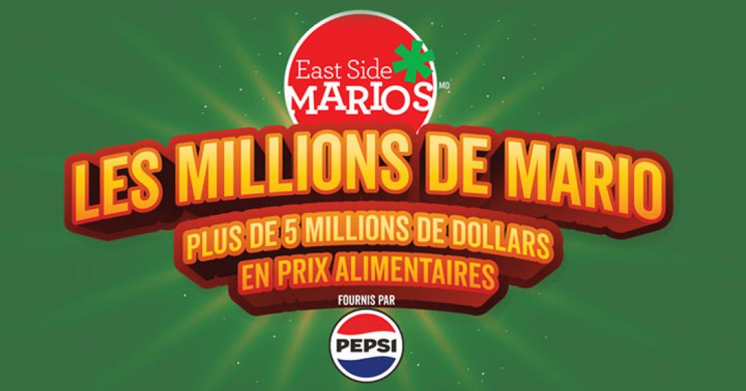 Concours East Side Mario’s - Les millions de Mario