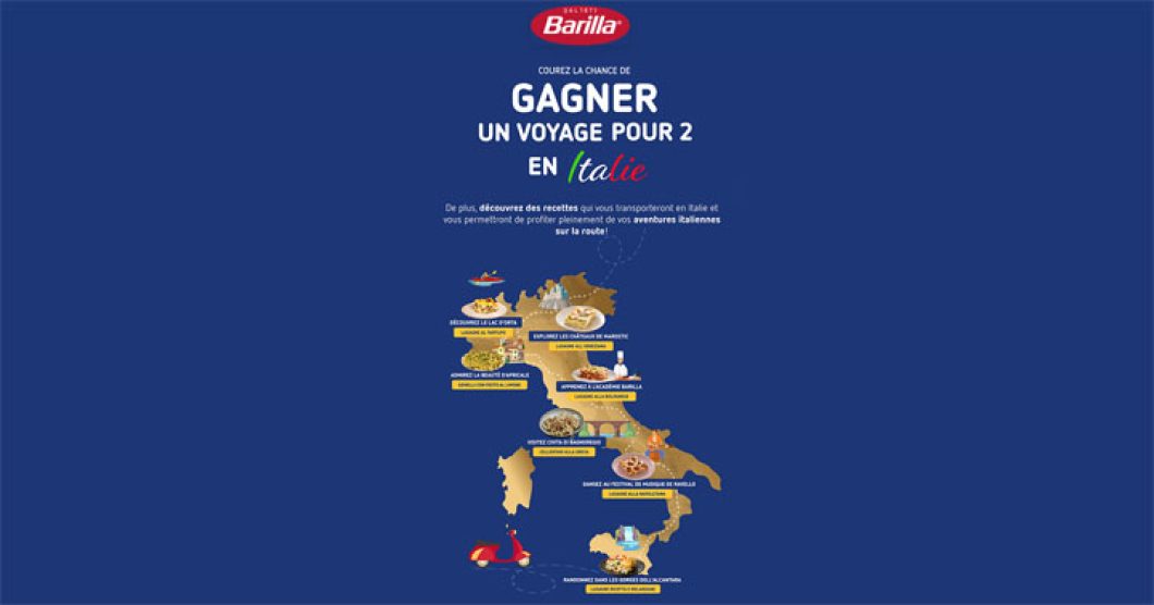 Concours Barilla - Pastaport pour l'Italie