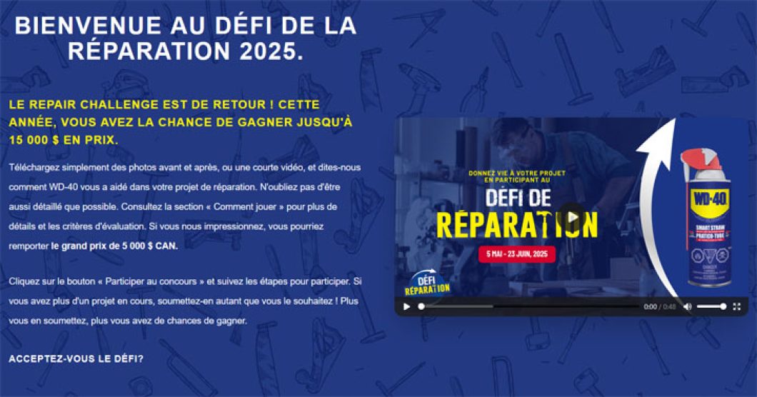 Concours WD-40 - Défi réparation