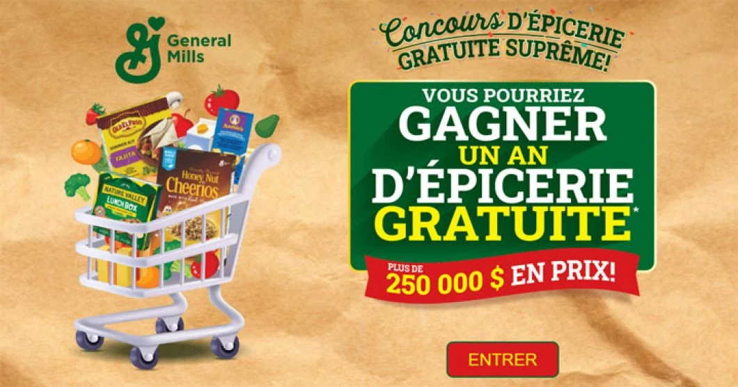 Concours General Mills - Épicerie gratuite suprême