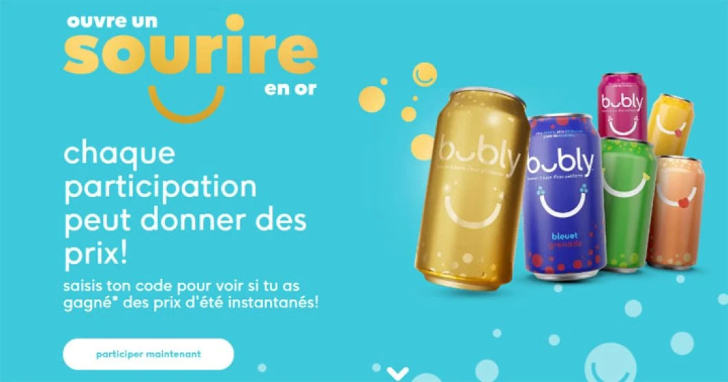 Concours Ouvre un Sourire en Or de Bubly