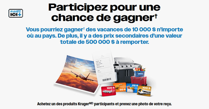 Concours Produits Kruger - Juste-ICI