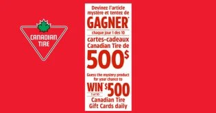 Concours Canadian Tire - La rentrée des classes