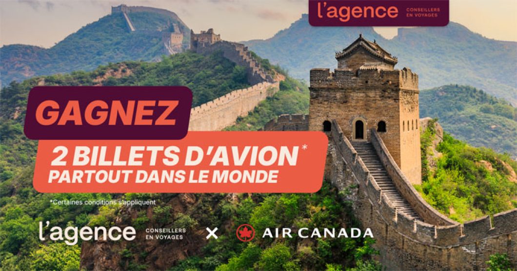 Concours L'agence Voyages - Billets d'avion partout dans le monde