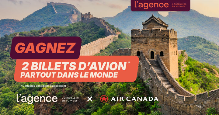 Concours L'agence Voyages - Billets d'avion partout dans le monde
