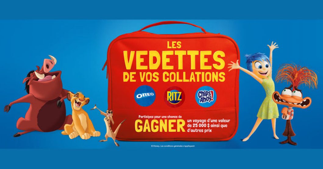Concours Mondelez - Les vedettes de vos collations