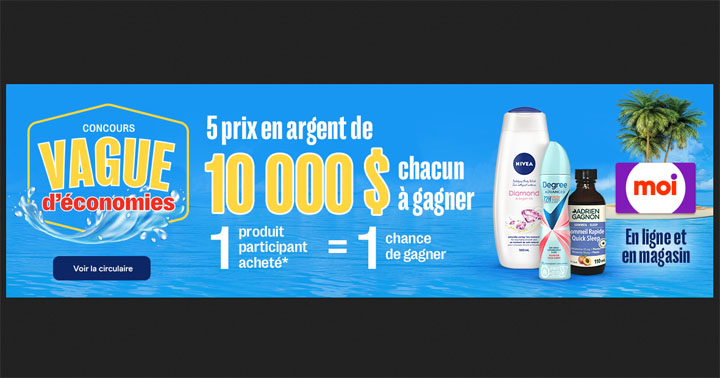 Concours Jean Coutu - Vague d’économies
