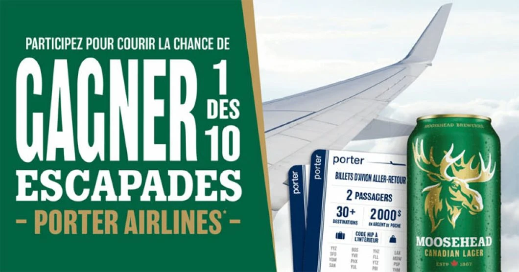Concours Moosehead Lager x Porter Airlines