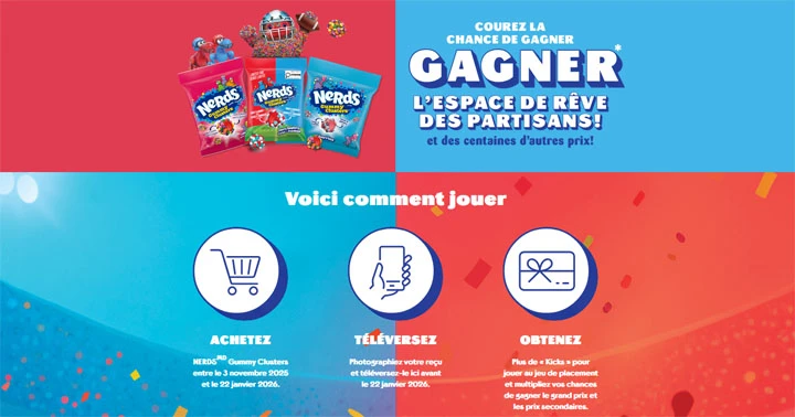 Concours NERDS Gummy Clusters - Football en folie