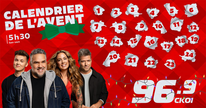 Concours CKOI 96.9 - Calendrier de l'Avent