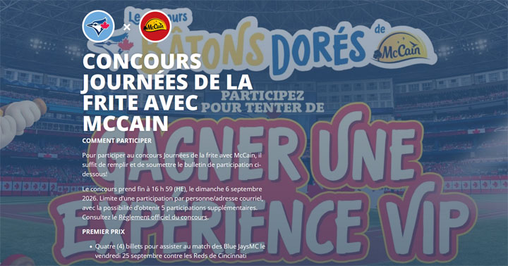 Concours McCain - Journées de la frite